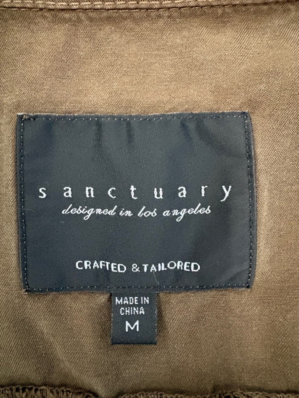 SANCTUARY Olive Green Utility Tie Vest Gorpcore Safari Military Chic M - Picture 5 of 8